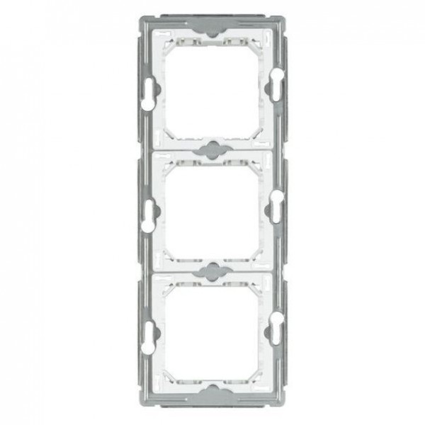 Support à vis monobloc pour 3 x 2 modules - boîte triple  - Light