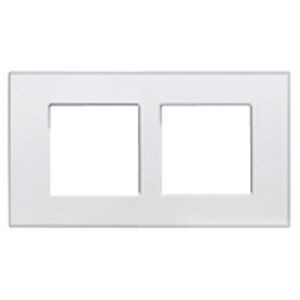 Plaque Light collection "les Basics" - Blanc - 2 x 2 modules - entraxe 57 - Light