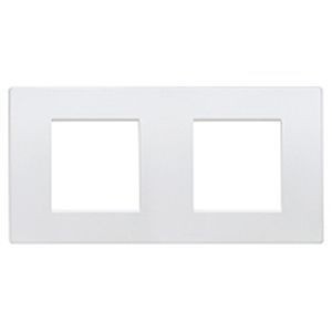 Plaque Light collection "les Basics" - Blanc - 2 x 2 modules - entraxe 71 - Light
