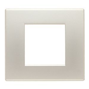 Plaque Argent blanc - 2 modules