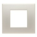 Plaque Argent blanc - 2 modules