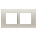 Plaque Argent blanc - 2 x 2 modules entraxe 57