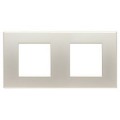 Plaque Argent blanc - 2 x 2 modules entraxe 71