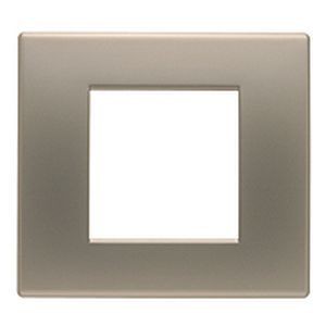 Plaque Titane satin - 2 modules
