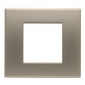 Plaque Titane satin - 2 modules