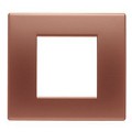 Plaque Cuivre satin - 2 modules