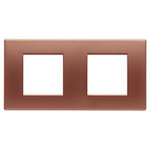 Plaque Cuivre satin - 2 x 2 modules entraxe 71