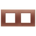 Plaque Cuivre satin - 2 x 2 modules entraxe 71