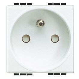 Prise 2 P+T 16A - 250V~, à éclipse, à bornes automatiques - Light