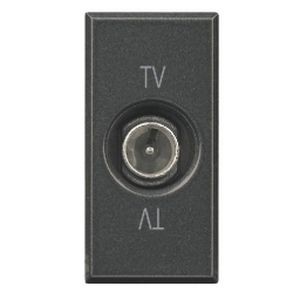 Prise TV simple Axolute Bticino - 1 module - anthracite