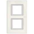 Plaque Blanc Axolute Bticino - 2 x 2 modules entraxe 71 V