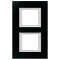 Plaque Nuit noire Axolute Bticino - 2 x 2 modules entraxe 71 V