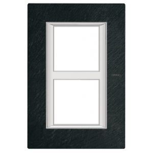 Plaque Ardoise Axolute Bticino - 2 x 2 modules entraxe 57