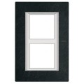 Plaque Ardoise Axolute Bticino - 2 x 2 modules entraxe 57