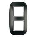 Plaque Anthracite Axolute Bticino - 2 x 2 modules entraxe 71