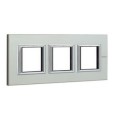 Plaque Aluminium Axolute Bticino - 3 x 2 modules entraxe 71 H