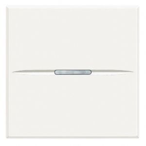 Bouton poussoir Axolute Bticino 10A NO connexion automatique - 2 modules - white