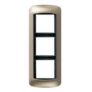 Plaque  Acier brossé - 3 x 2 modules entraxe 57