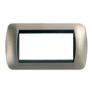 Plaque  Acier brossé - 4 modules