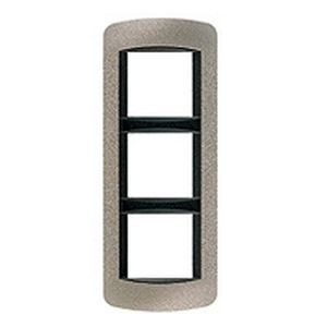 Plaque  Graphite titane - 3 x 2 modules entraxe 57