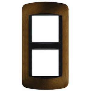Plaque  Noyer - 2 x 2 modules entraxe 57