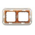 Support monobloc à vis Axolute Bticino 2 x 2 modules - entraxe 57 mm