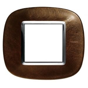 Plaque Cuir Moka Axolute Bticino - 2 modules