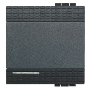 Manette plastique anthracite 2 modules pour va-et-vient nu à équiper