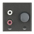 Entrée RCA pour source stéréo 2 modules Axolute Anthracite