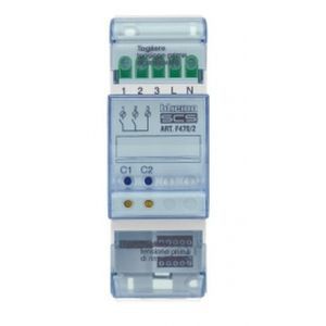 Actionneur radio Axolute Bticino 2 relais indép. pour 2 lumières ou 1 moteur - 2 modules DIN