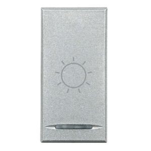 Manette poussoir 1 module symbole lumière Axolute Alu