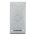 Manette poussoir 1 module symbole lumière Axolute Alu