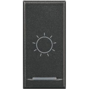 Manette poussoir 1 module symbole lumière Axolute Anthracite