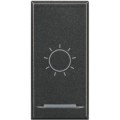 Manette poussoir 1 module symbole lumière Axolute Anthracite
