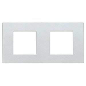 Plaque Blanc moucheté - 2 x 2 modules entraxe 71