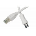 Cordon TV RJ45/IEC pour TV Hertzien.