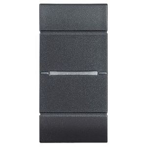 Poussoir 1 P (NO) 10 A 250 Vca - 1 module  - LivingLight Anthracite
