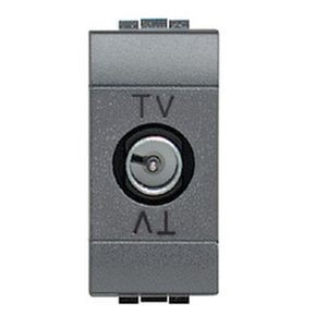 Prise TV 1 module - LivingLight Anthracite