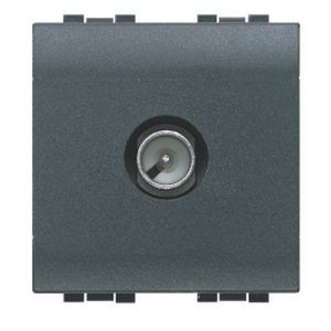 Prise TV 2 modules - LivingLight Anthracite