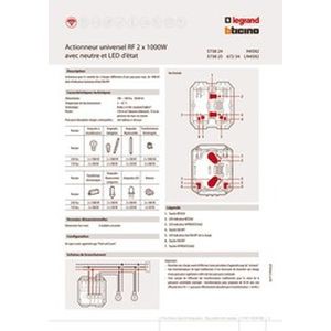 Prise SAT type F - 1 module - LivingLight Anthracite