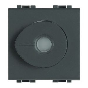 Variateur rotatif Living Light Bticino Anthracite 60-500W - 2 modules