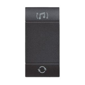 Enjoliveur anthracite diffusion sonore Bticino Livinglight 1 module