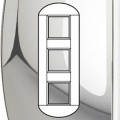 Plaque Living Light Bticino Chrome - 2 + 2 + 2 modules