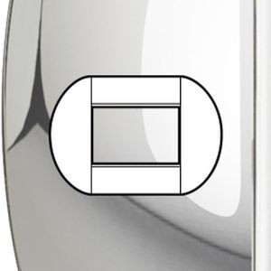 Plaque Living Light Bticino Chrome - 3 modules