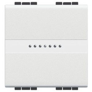 Va-et-vient 1 P 16 AX 250 Vca - 2 modules  - LivingLight Blanc