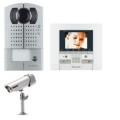 Kit vidéo Mains libres couleur 1-appel, Polyx Mémory display platine de rue saillie Zamac avec caméra couleur extérieur Bus 2 fils
