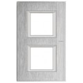 Plaque Axolute Bticino Chrome - 2 x 2 modules entraxe 71 V