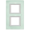 Plaque Axolute Bticino Cristal - 2 x 2 modules entraxe 71 V