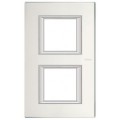 Plaque Axolute Bticino Mirroir dépoli - 2 x 2 modules entraxe 71 V