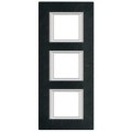 Plaque Axolute Bticino Ardoise - 3 x 2 modules entraxe 71 V